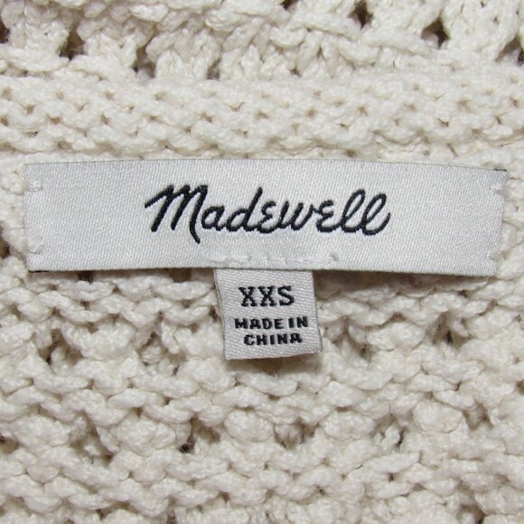 Madewell Open Stitch AUSTEN Sweater Ivory White Women's XXS XXSmall - Picture 8 of 8